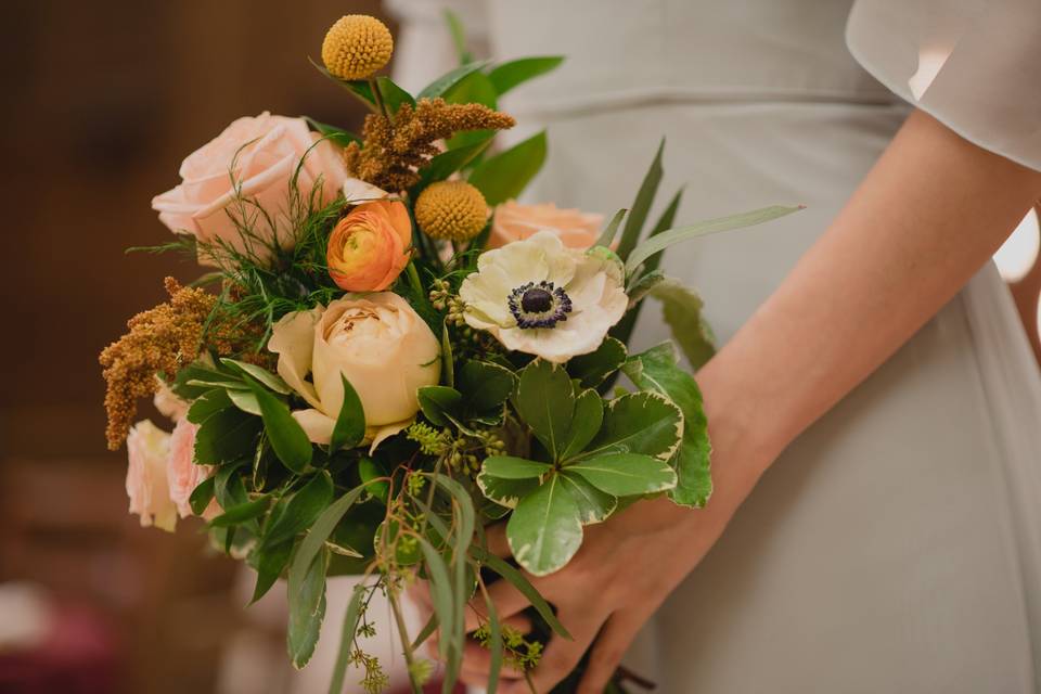 Blush and yellow bouquet
