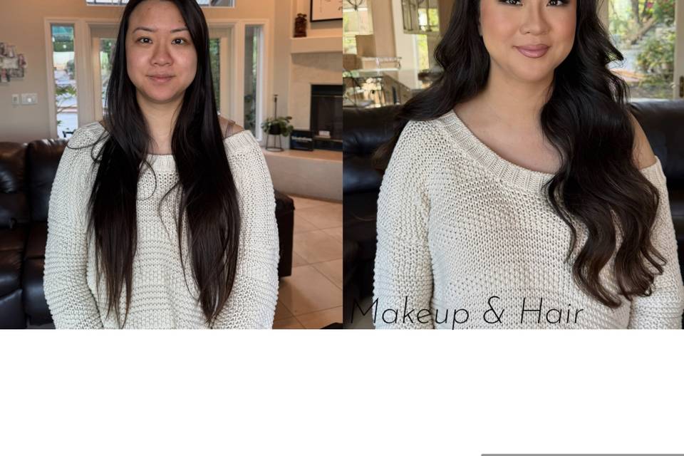 Makeup & soft waves