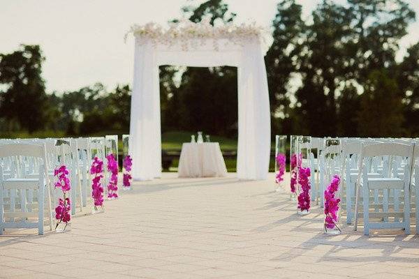 Outdoor wedding ceremony