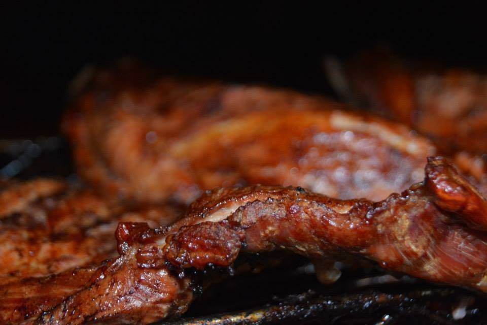 Freshly cooked Barbecue Ribs still on our pit!  Let us bring our award winning barbecue to you!  Email us for a free quote now!