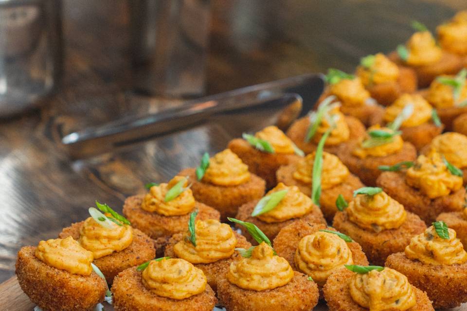 Cajun Fried Deviled Eggs