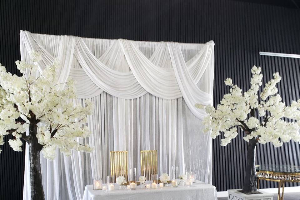 Top table wedding reception