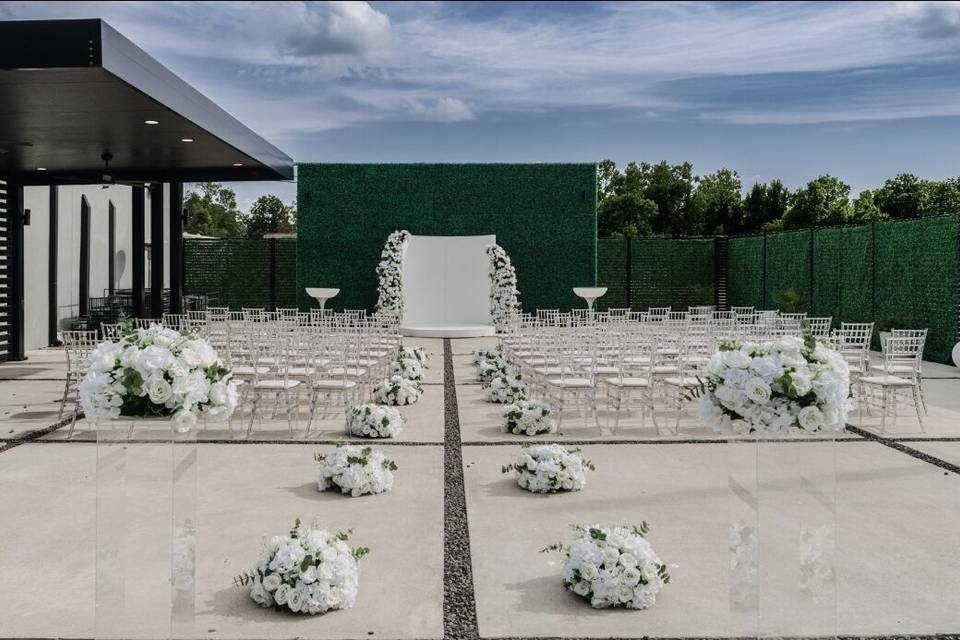 Outdoor ceremony space