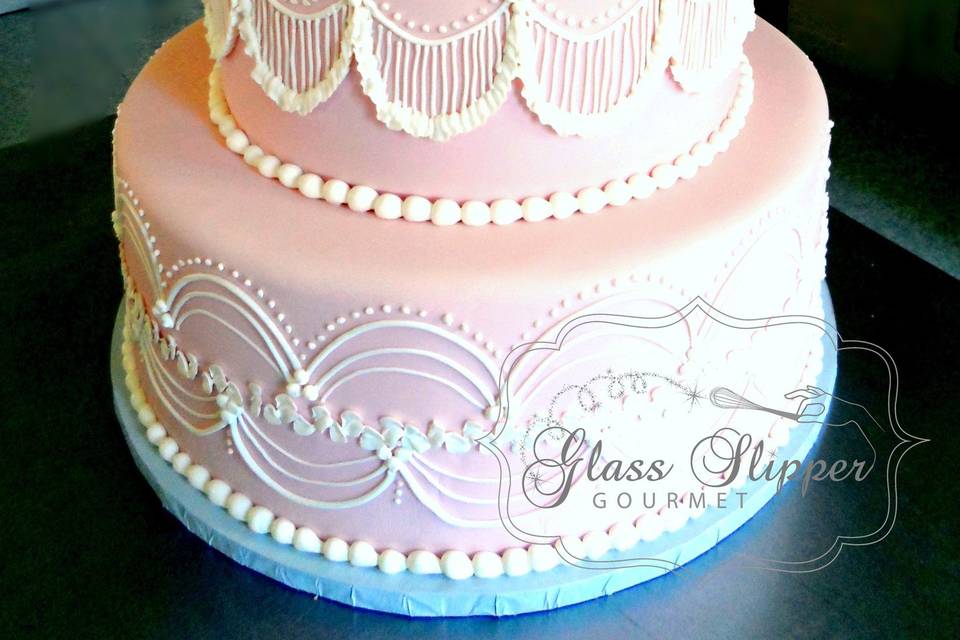 Pink custom cake