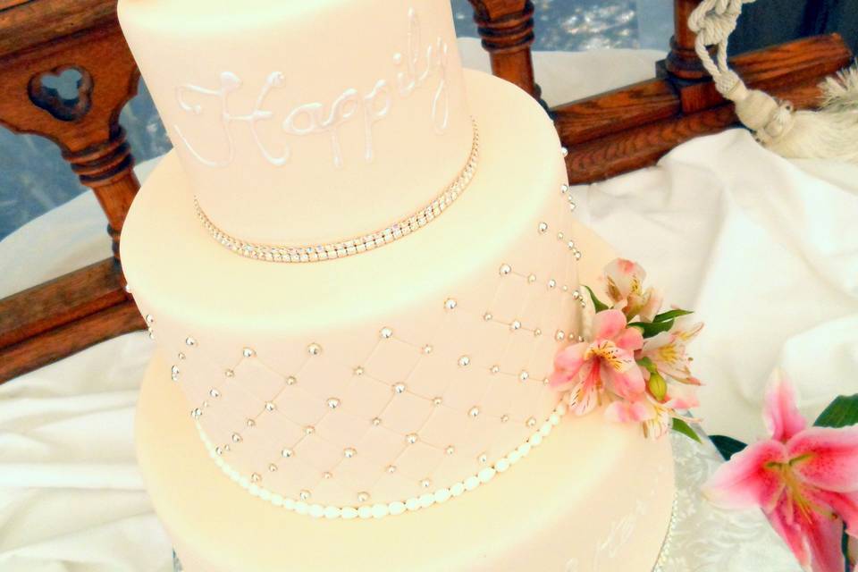 Pink custom cake