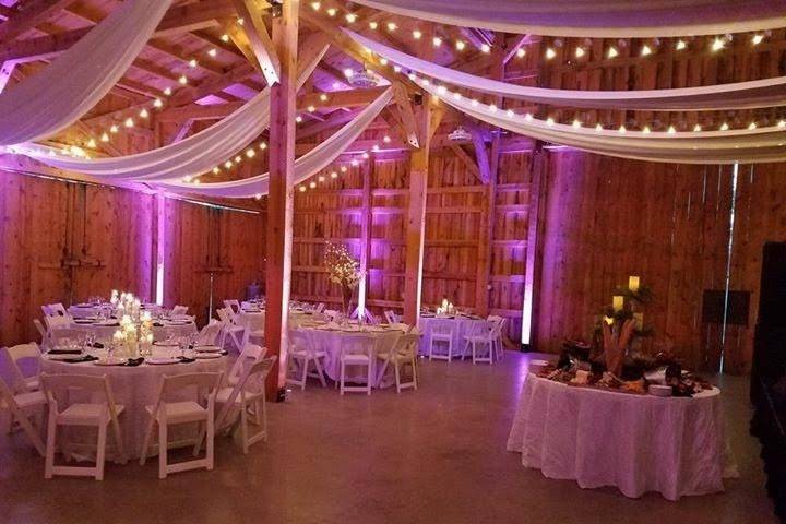 Draped ceiling for event barn