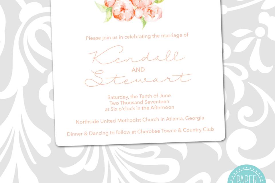 Pretty Peach Blossoms for a Perfectly Peachy Georgia Wedding