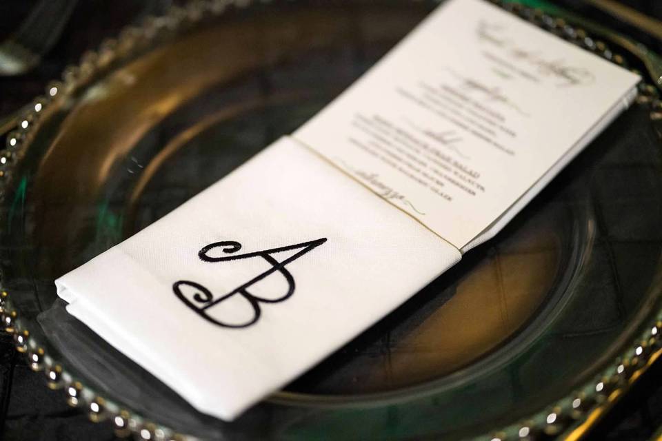 Custom Embroidered Napkin