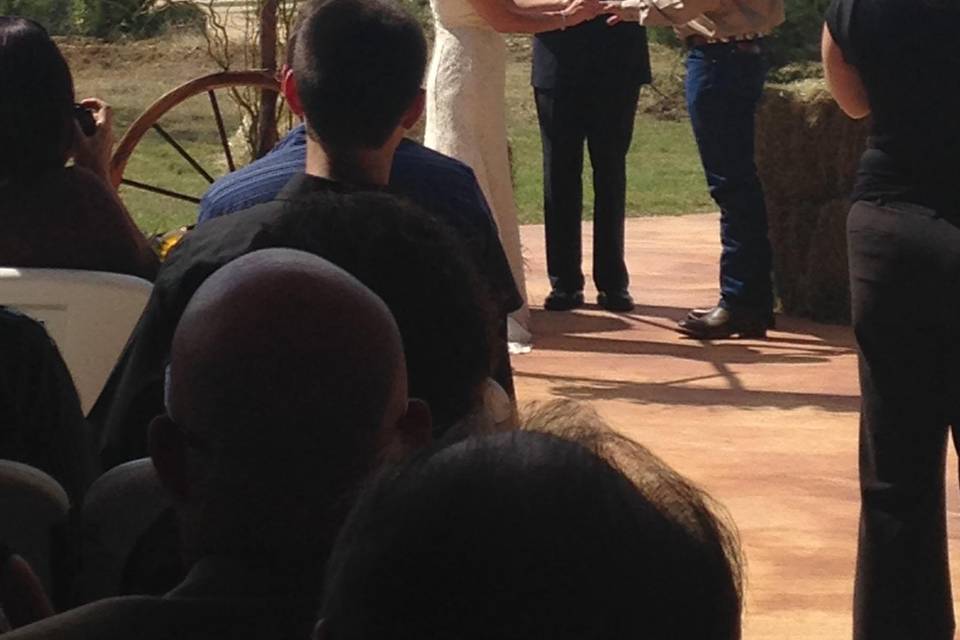 Exchanging their vows
