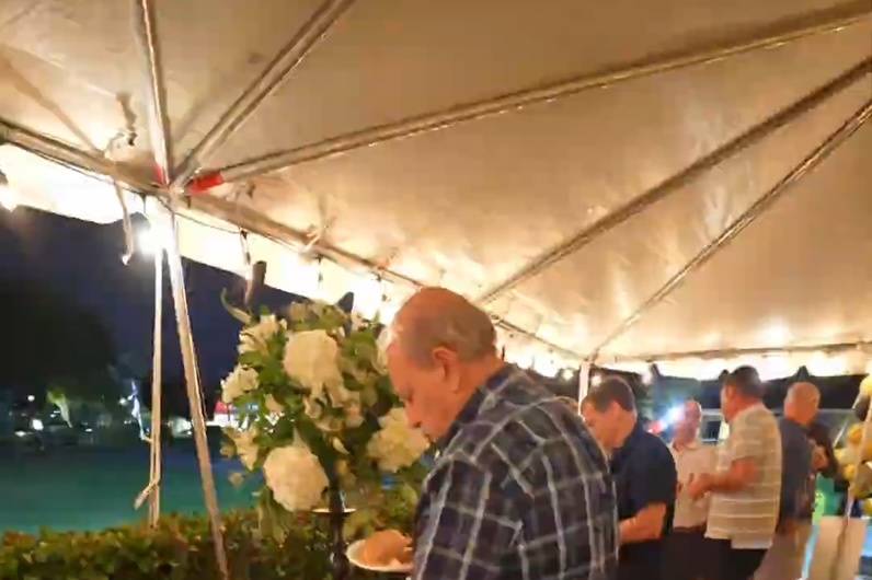 Wedding taco bar self serve