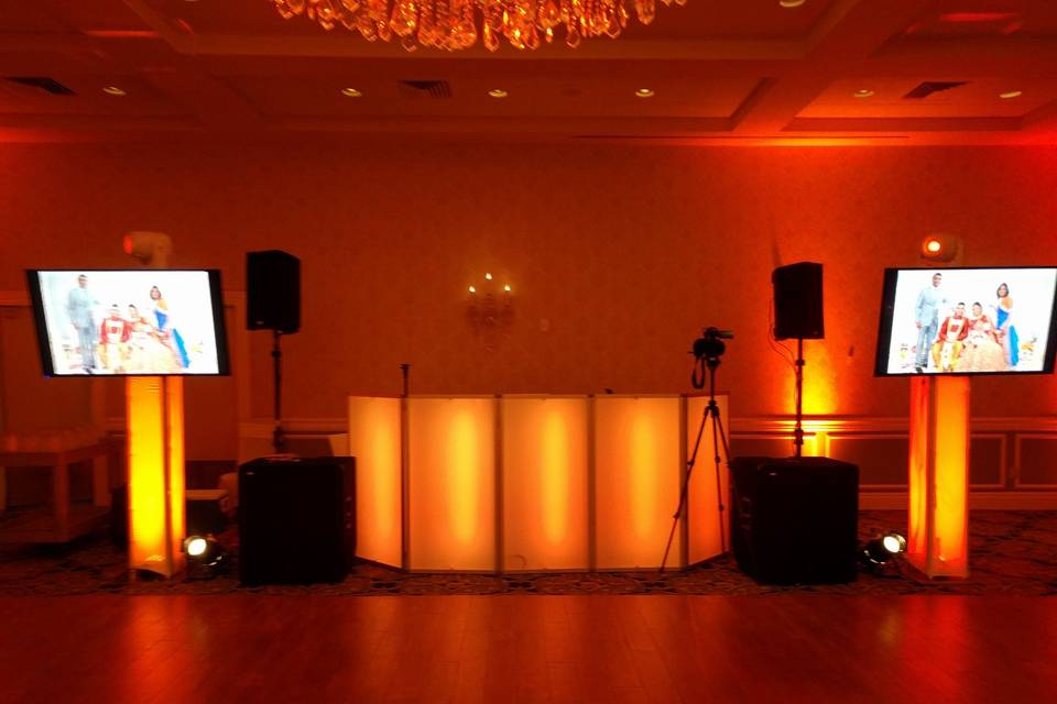 DJ booth setup