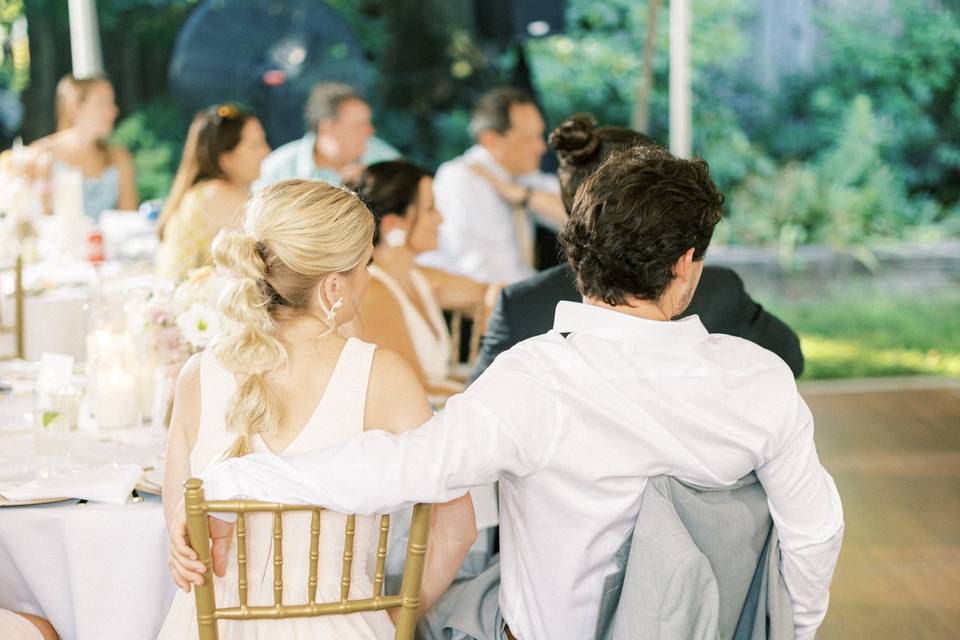 Gold Chiavari chairs