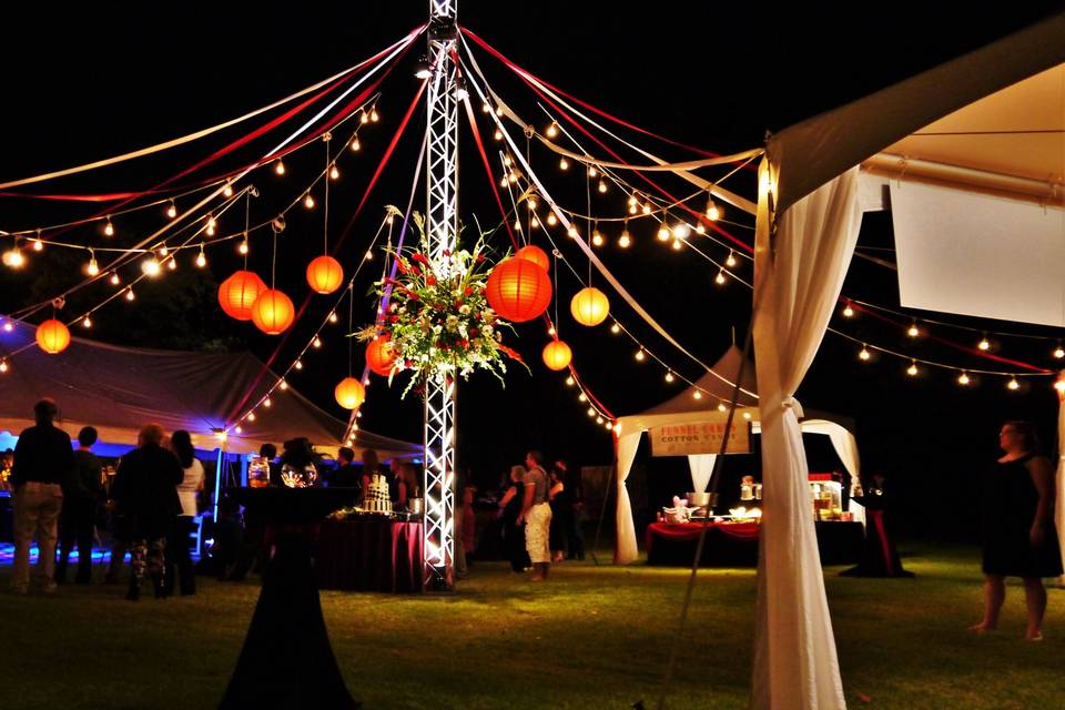 String light radial w/lanterns