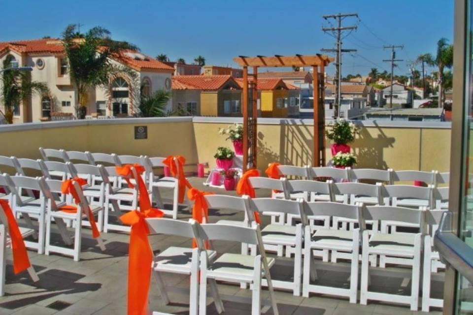 Ceremony on Bungalow Porch