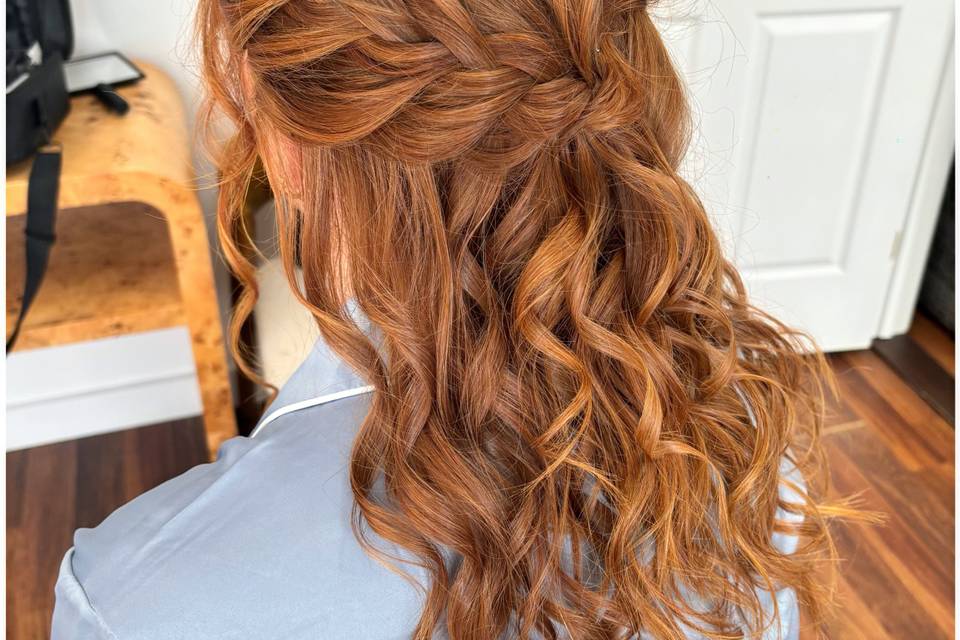 1/2 up with braid