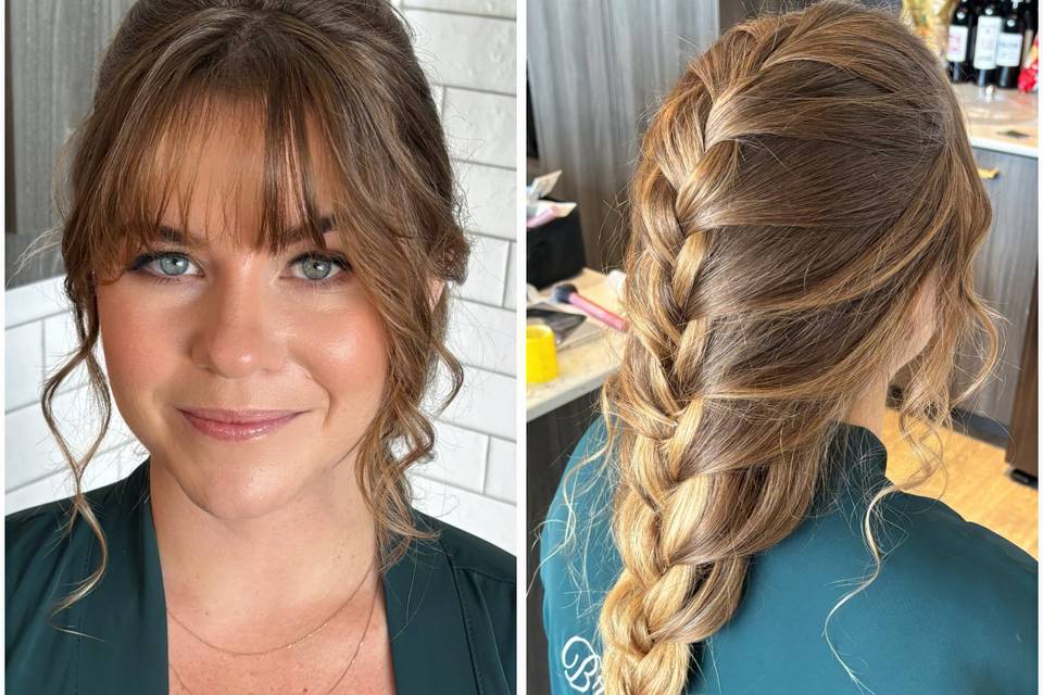 Loose braid and glowing skin