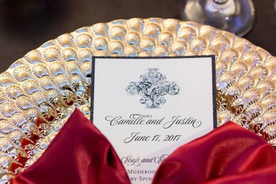 Exquisite invitation setting