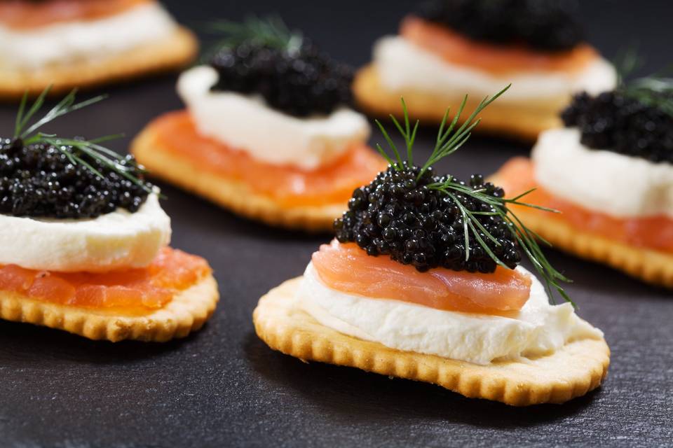 Salmon Caviar Cracker