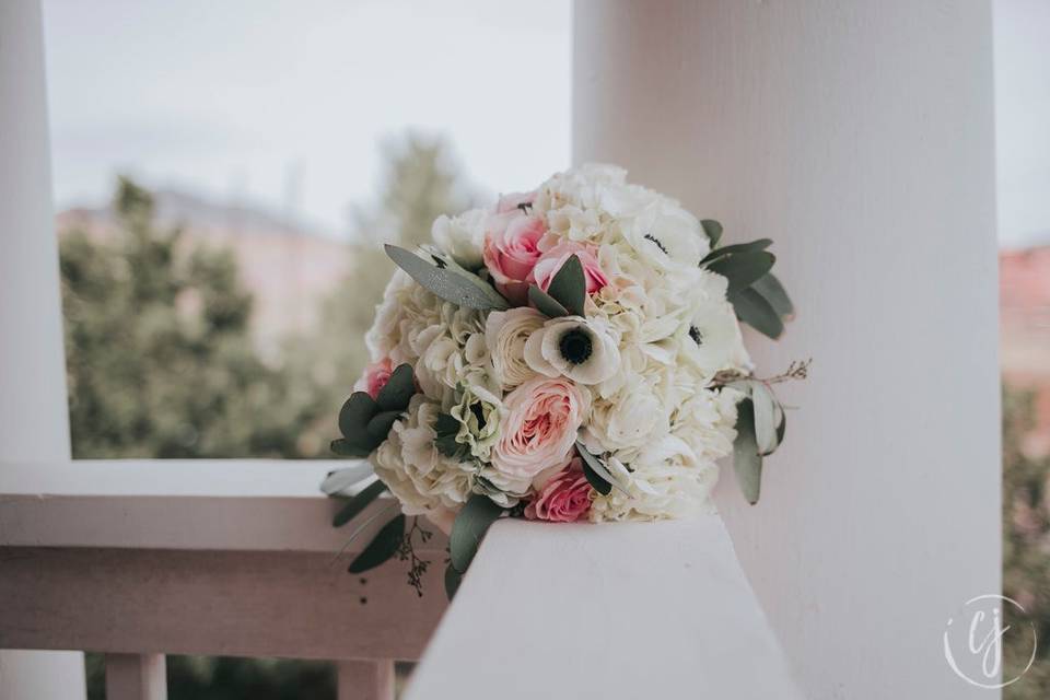 Bouquet on Balcony