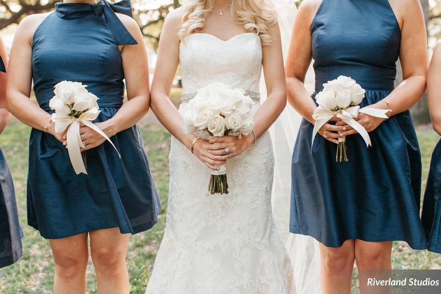 The bride and bridesmaids