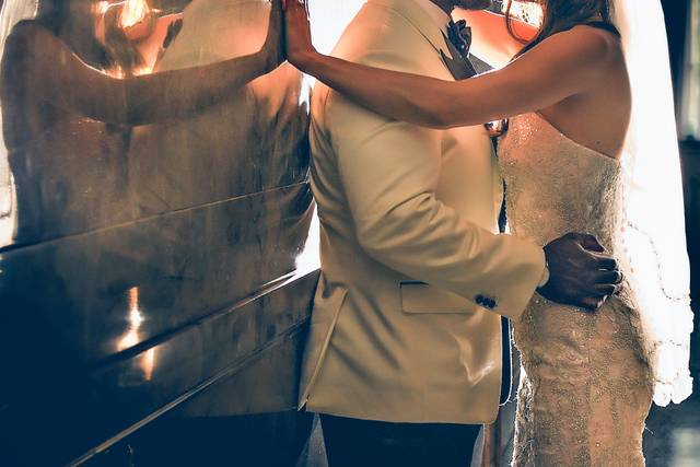 Bride and groom moment