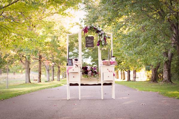 modern/vintage tea party shoot  Location - Knox Farm, East Aurora, NY Vintage rentals & Styling - quaint Photography - Carrie Callahan Photography, LLCFlorals - Costamagna Design Invite/Signage - Janeen Mears Painted Cookies - East Aurora Cookie Dresses & Accessories - Head Over Heels Hair - Ashley Carlson Makeup - Neisha Mua Loose Teas - Purr-fect Tea Models - Jaycie Schiener, Melissa Buckenmeyer, Madhurima Basu-Sajdak