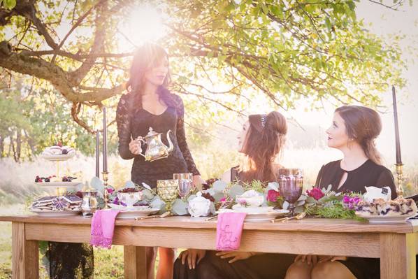 modern/vintage tea party shoot  Location - Knox Farm, East Aurora, NY Vintage rentals & Styling - quaint Photography - Carrie Callahan Photography, LLCFlorals - Costamagna Design Invite/Signage - Janeen Mears Painted Cookies - East Aurora Cookie Dresses & Accessories - Head Over Heels Hair - Ashley Carlson Makeup - Neisha Mua Loose Teas - Purr-fect Tea Models - Jaycie Schiener, Melissa Buckenmeyer, Madhurima Basu-Sajdak