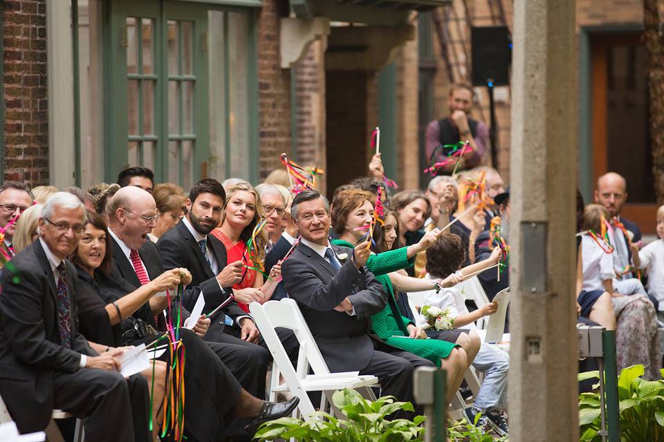 Outdoor ceremony seatingPhoto by Cristina G. Photographyhttp://cristinagphoto.com/