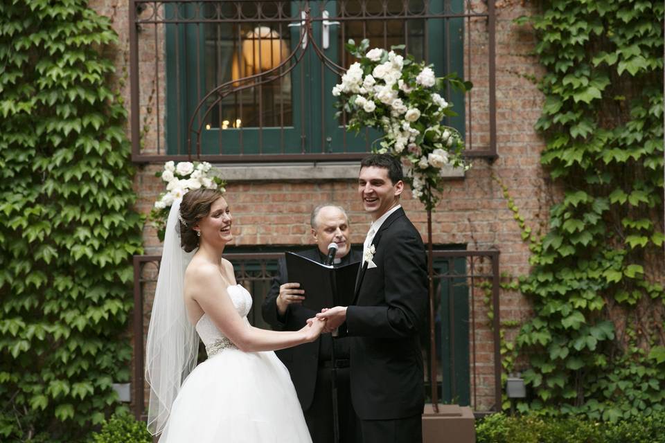 Ceremony in Ivy Room courtyardPhoto Credit: Husar Photographyhttp://www.husarphotography.com/