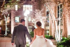 Couple in courtyard at nightPhoto Credit: Amanda Megan Miller Photographyhttp://www.amandameganmiller.com/