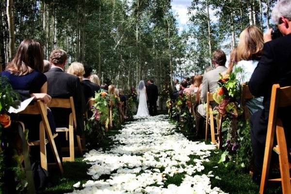 Outdoor wedding ceremony