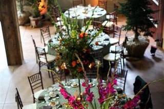 Table set-up with centerpiece