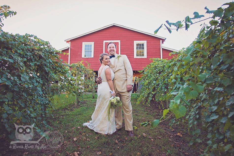 Newlyweds in the farm
