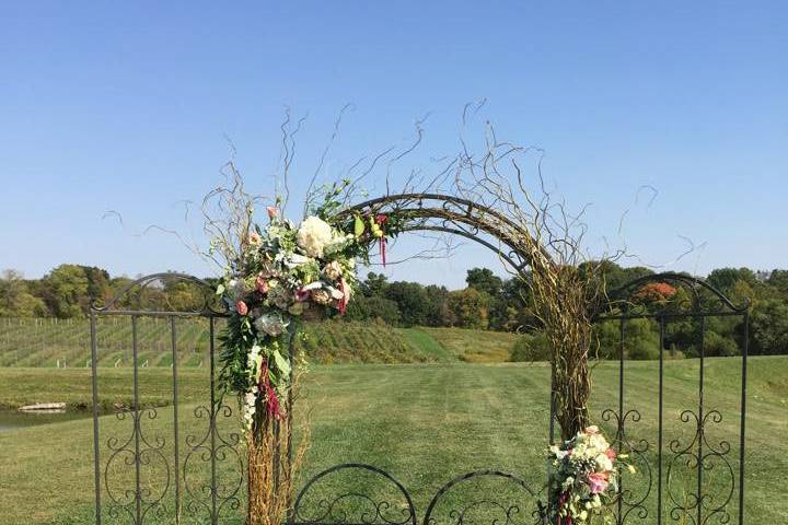 Flowers at the gate