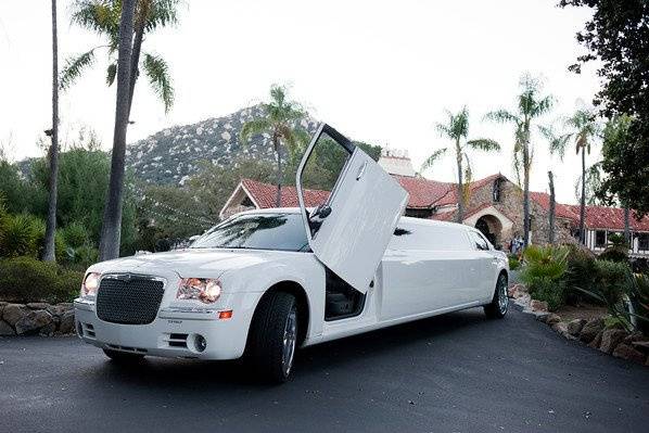 Lavish wedding limousines