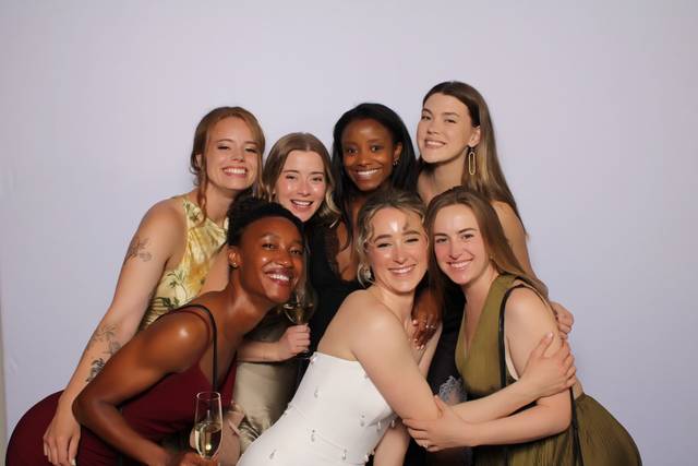 Bride and group of friends