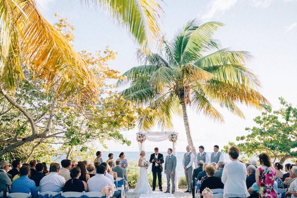 Outdoor wedding ceremony