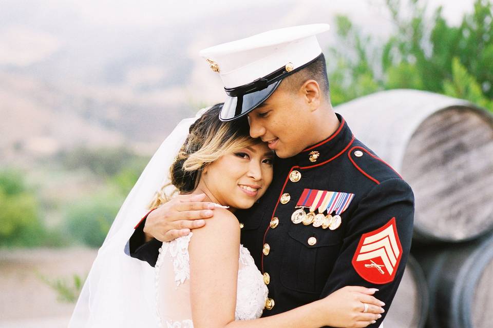 Miltary wedding photography