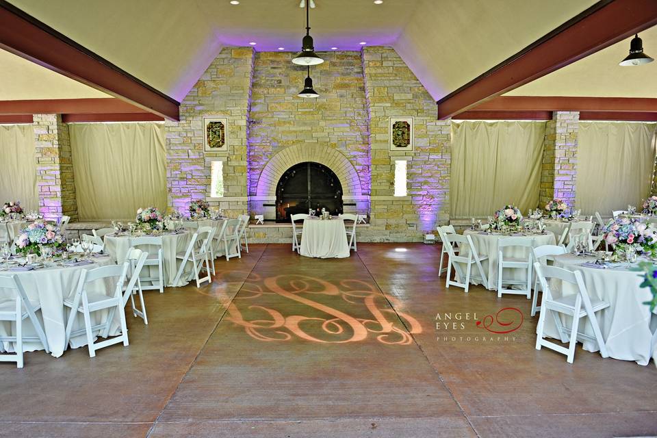 Wedding reception setup