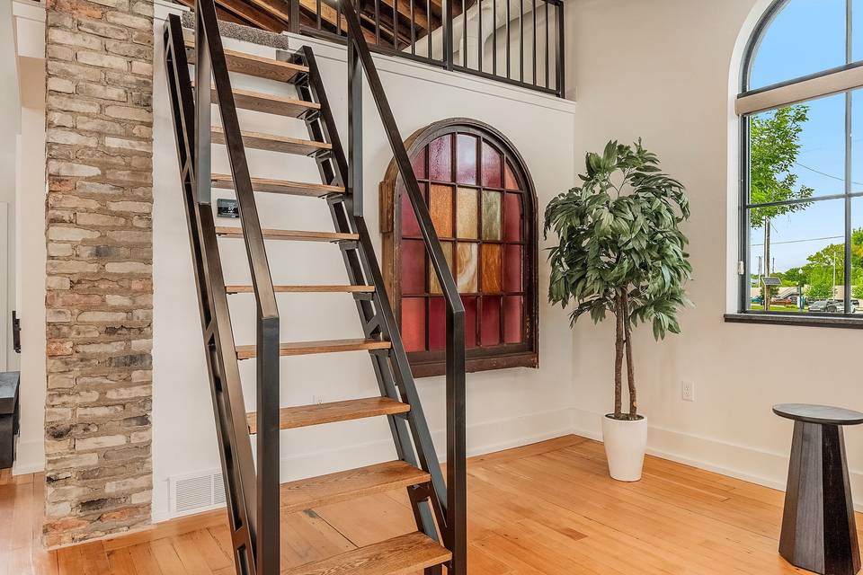 Interior Stain Glass and Ladder.jpeg
