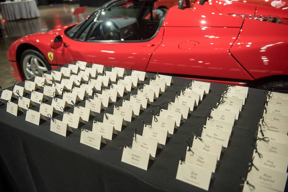 Table cards and a ferrari f50. Pc: aaron wilcox photography