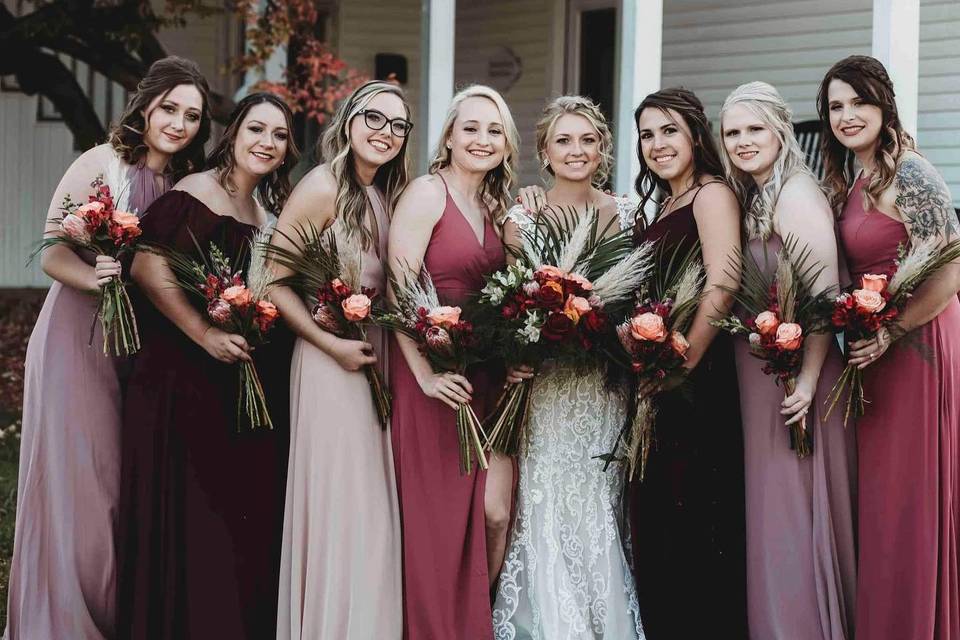 Bridesmaids in Fall