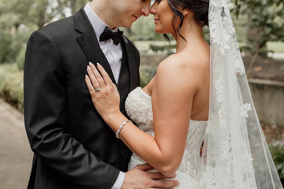 Beautiful bride and groom