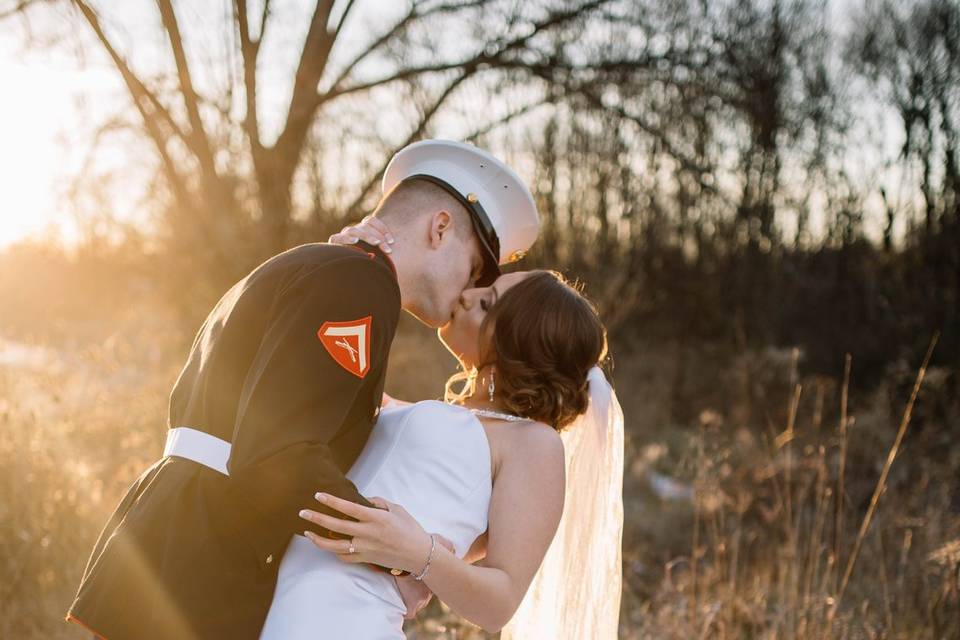 Groom in Dress Blues