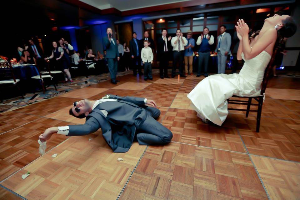 Bride with groomsmen