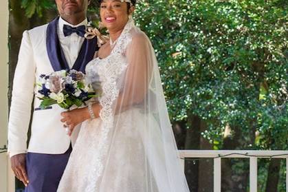 Custom wedding dress & suit
