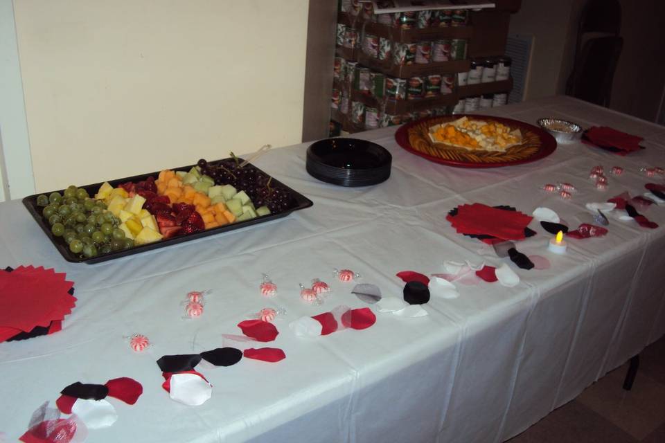 Buffet set-up