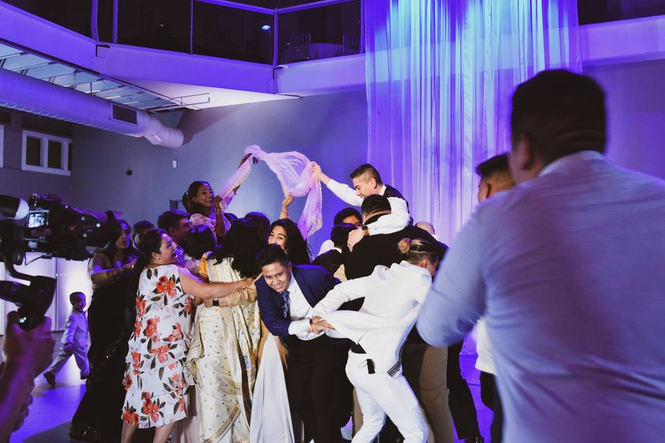 Lifting the Bride & Groom