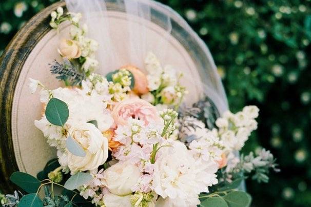 Pastel bridal bouquet