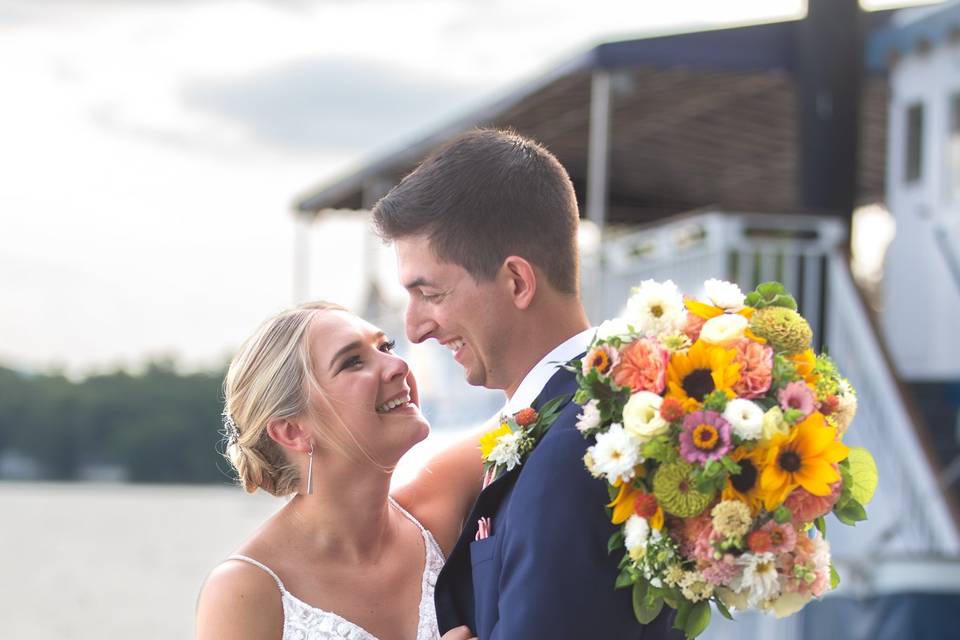 Vibrant flowers in hand - Chelsea Gorasia Weddings